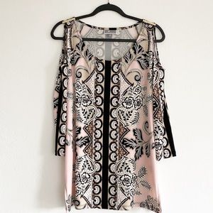 Cold Shoulder Long Sleeve Blouse